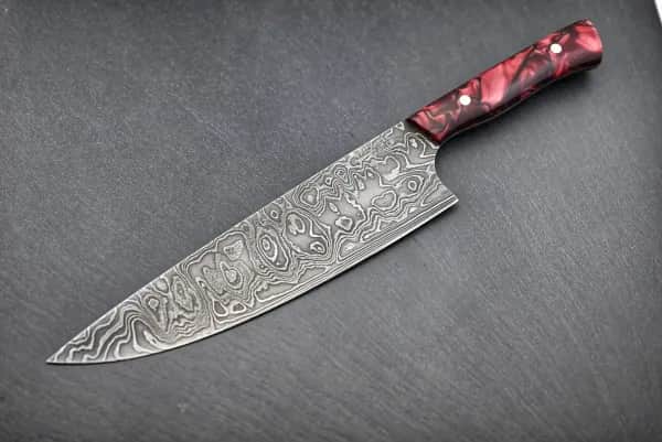 Paschinger Messer Damast Chefmesser 22 cm (Wilder Damast)