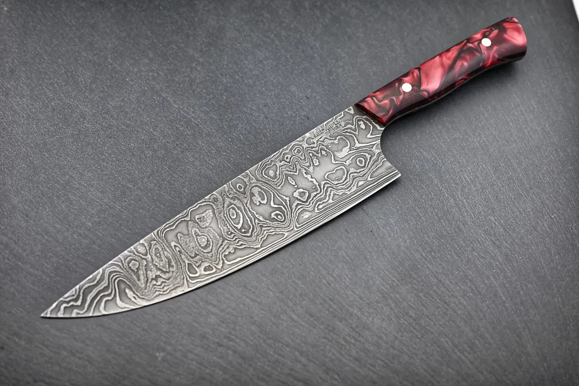 Paschinger Messer Damast Chefmesser 22 cm (Wilder Damast)