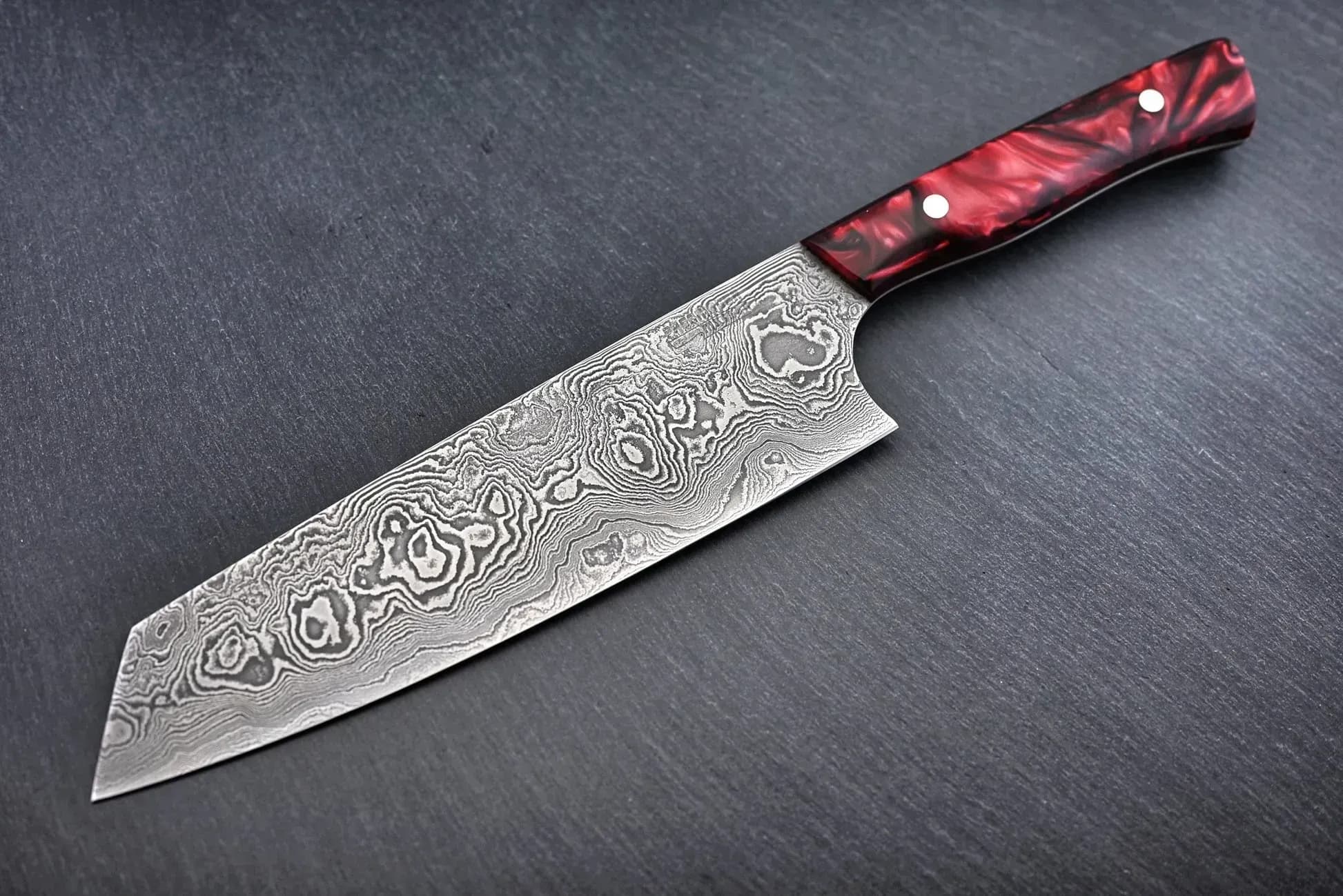 Paschinger Messer Damast Santoku 20 cm (Wilder Damast - 180 Lagen)