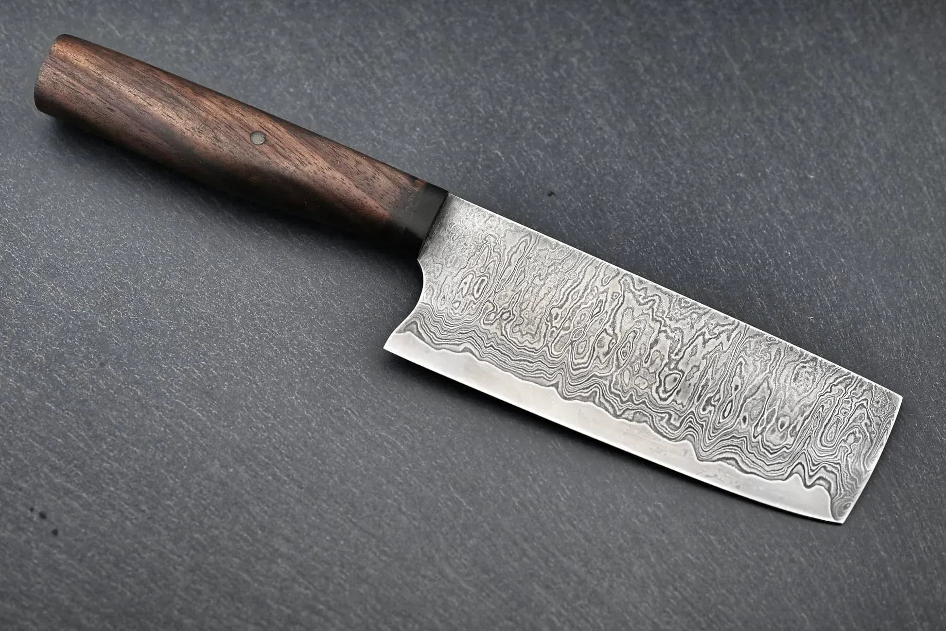 Paschinger Messer Damast Nakiri 13,5 cm - ROSTFREI (Wilder Damast - 120 Lagen)