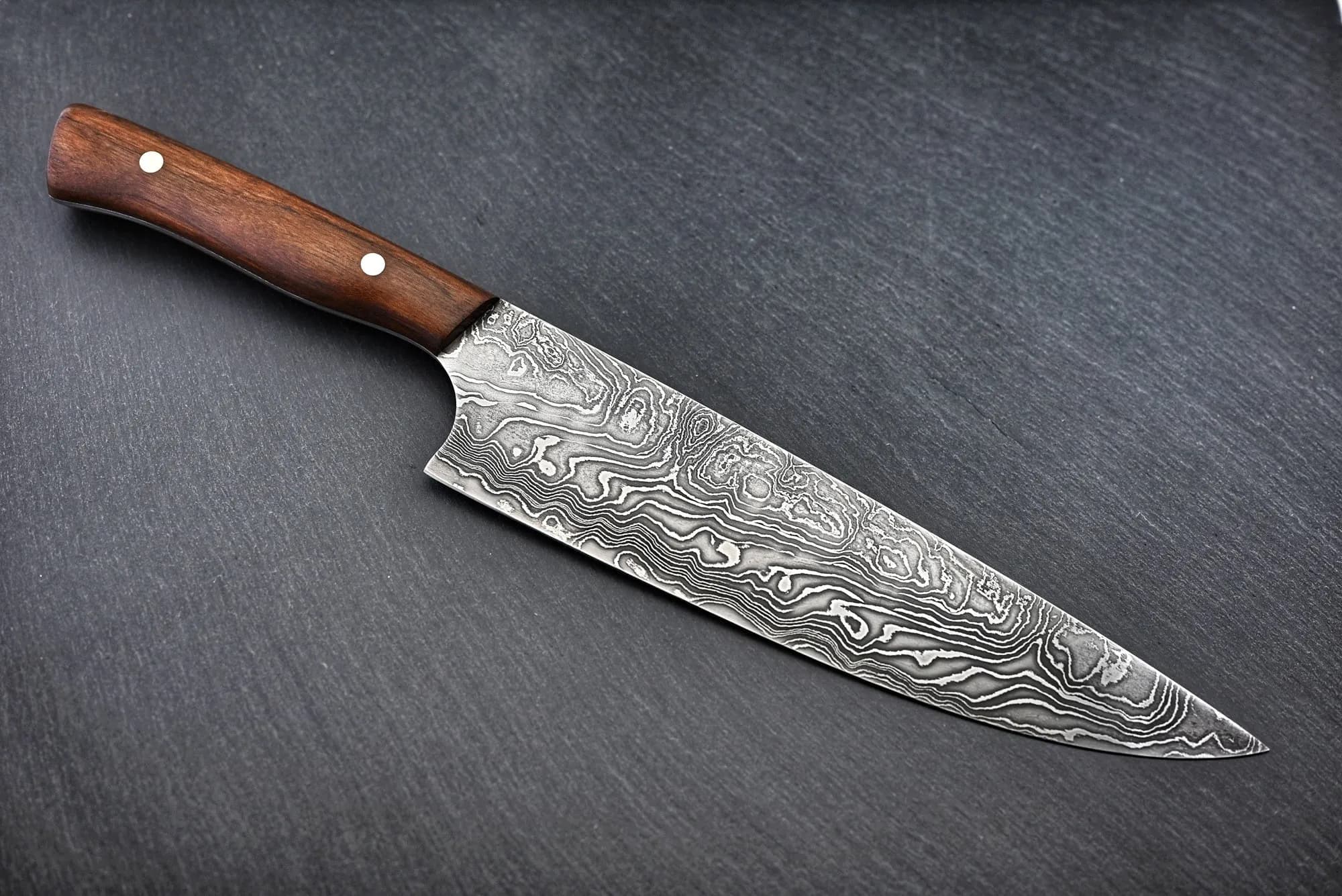Damast Chefmesser 22cm (Wilder Damast)