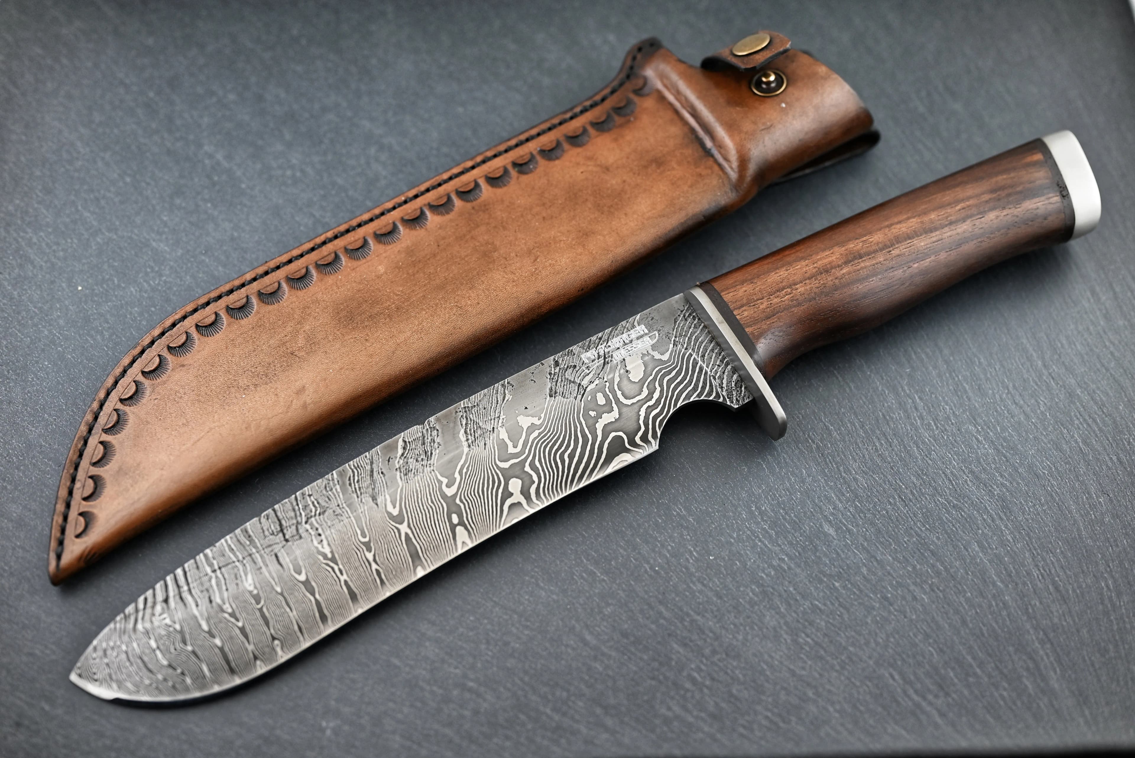 Damast Bushcraft Messer "BigBoy"