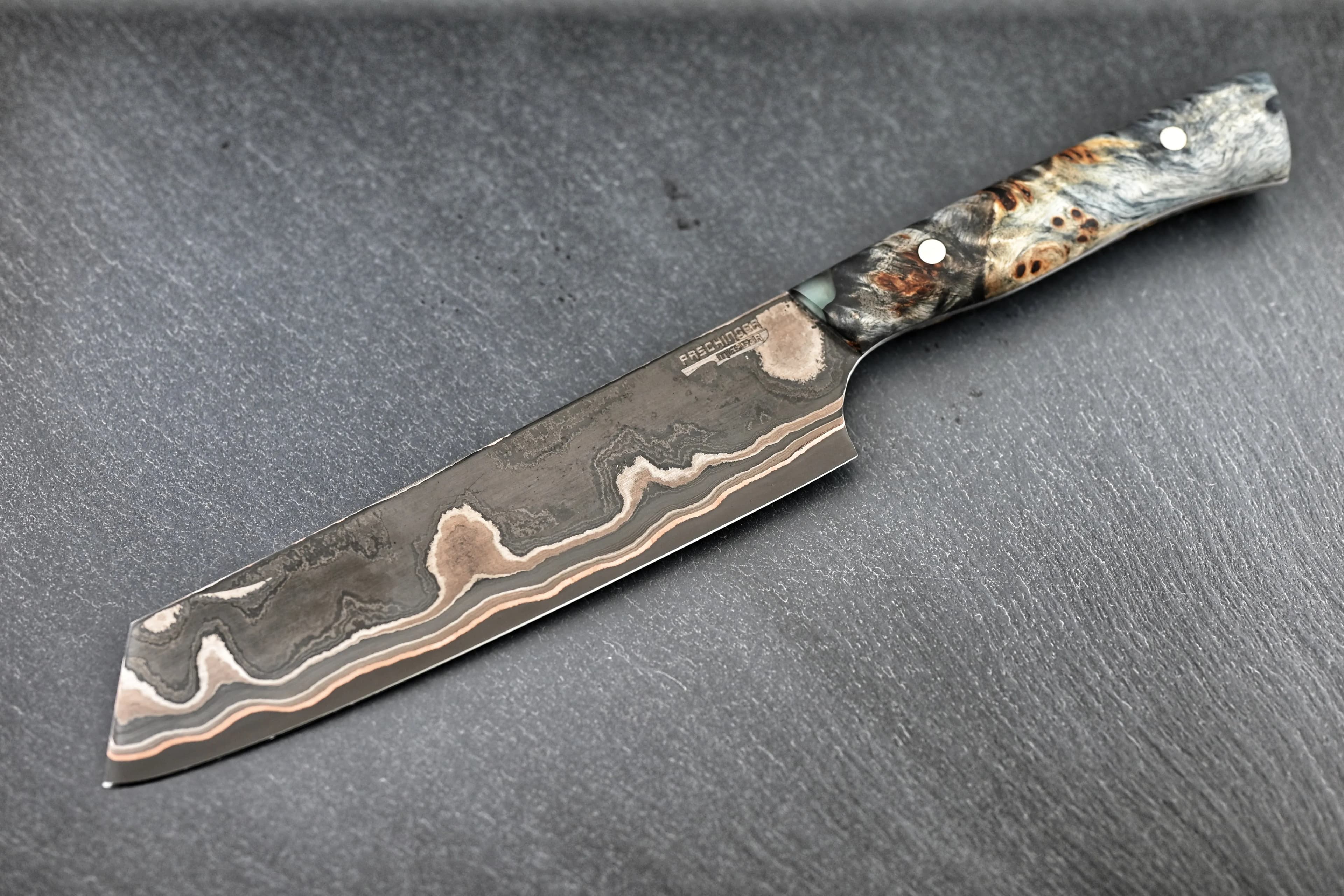 Santoku - Kupferdamast mit Apex Ultra