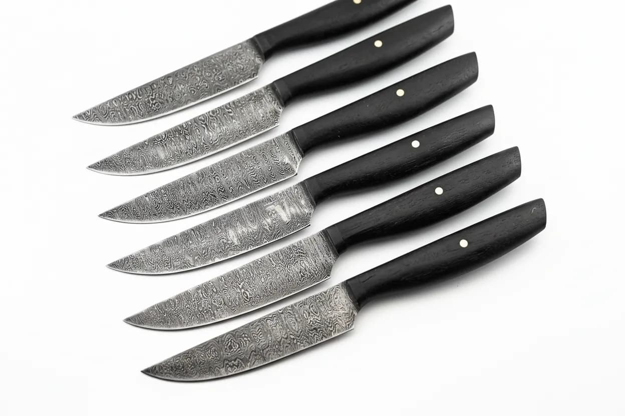 Damast Steakmesser 6er Set