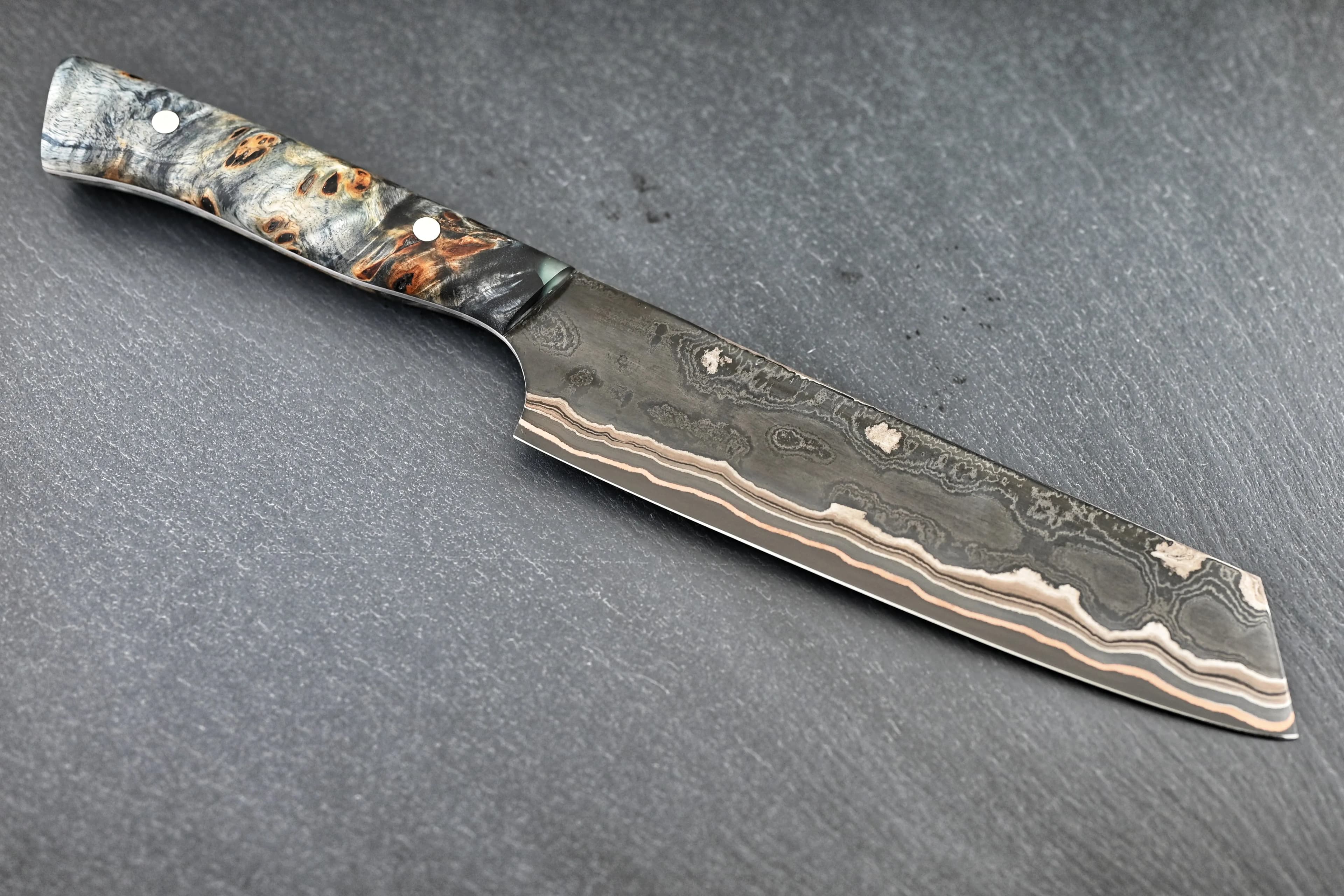 Santoku - Kupferdamast mit Apex Ultra