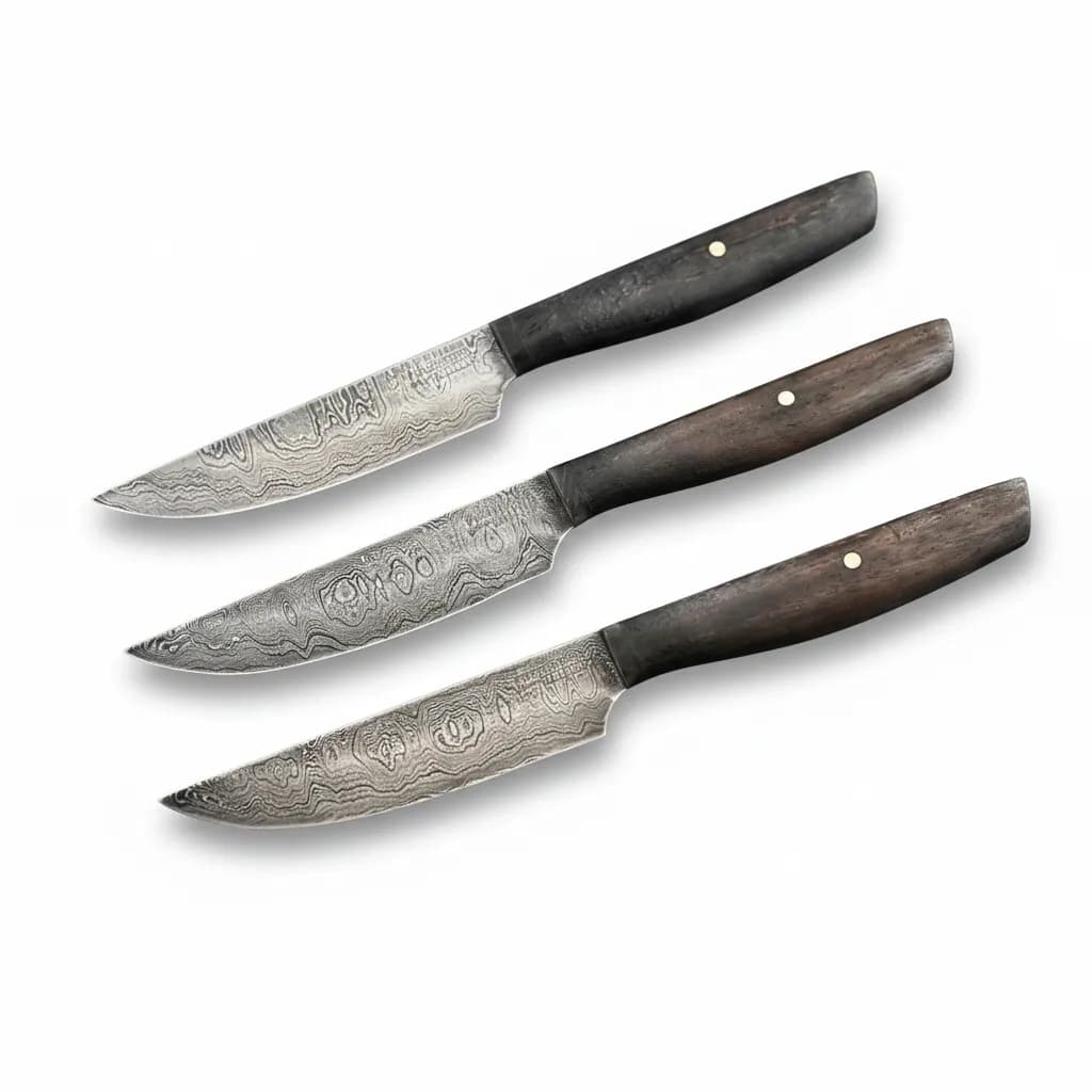 Damast Steakmesser 3er Set